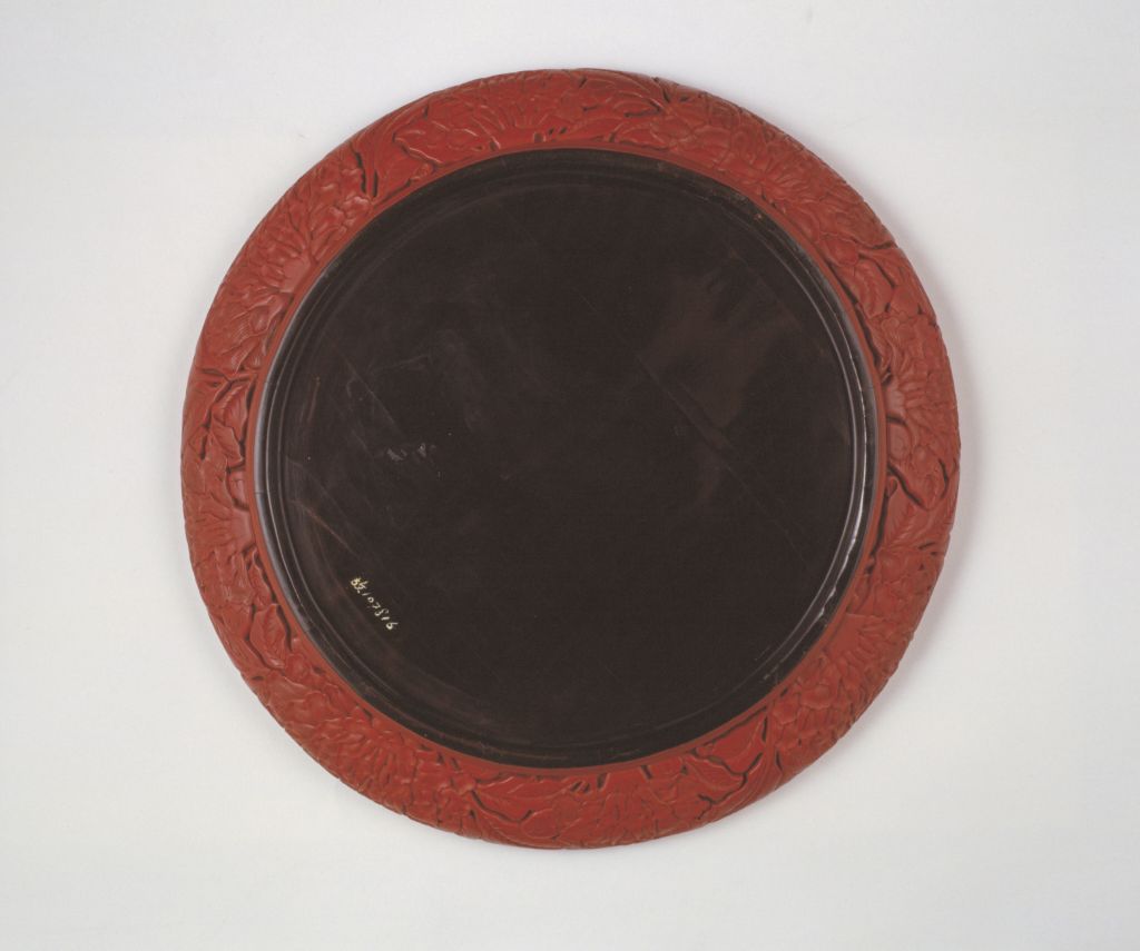 图片[3]-Red pomegranate pattern disc-China Archive